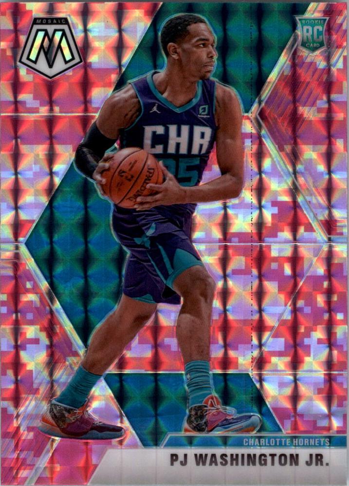 #213 PJ Washington Jr. - Charlotte Hornets - 2019-20 Panini Mosaic - Camo Pink Basketball