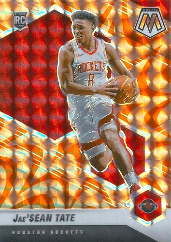 #214 Jae'Sean Tate - Houston Rockets - 2020-21 Panini Mosaic - Mosaic Reactive Orange Basketball
