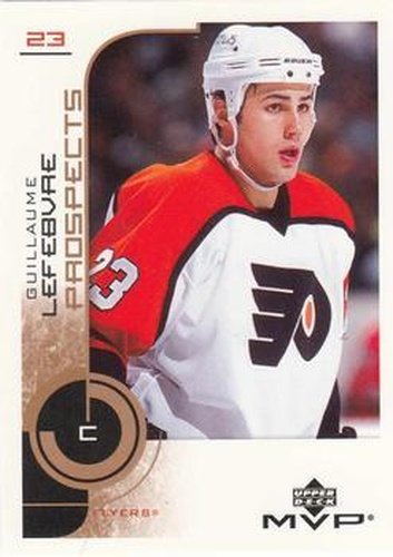 #214 Guillaume Lefebvre - Philadelphia Flyers - 2002-03 Upper Deck MVP Hockey