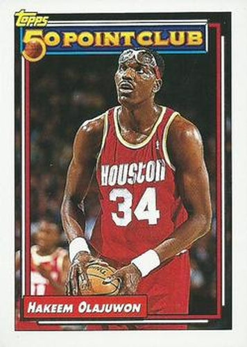 #214 Hakeem Olajuwon - Houston Rockets - 1992-93 Topps Basketball