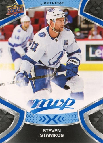 #214 Steven Stamkos - Tampa Bay Lightning - 2021-22 Upper Deck MVP - Blue Hockey