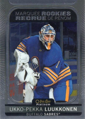 #215 Ukko-Pekka Luukkonen - Buffalo Sabres - 2021-22 O-Pee-Chee Platinum Hockey