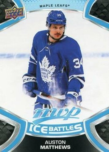 #215 Auston Matthews - Toronto Maple Leafs - 2021-22 Upper Deck MVP - Ice Battles Hockey