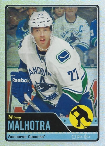 #216 Manny Malhotra - Vancouver Canucks - 2012-13 O-Pee-Chee - Rainbow Hockey