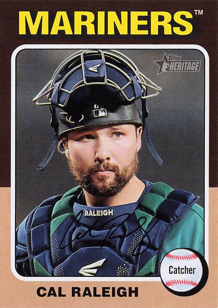 #217 Cal Raleigh - Seattle Mariners - 2024 Topps Heritage Baseball