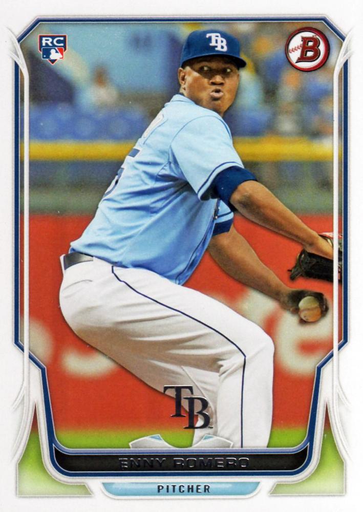 #217 Enny Romero - Tampa Bay Rays - 2014 Bowman Baseball