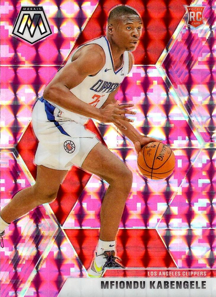 #218 Mfiondu Kabengele - Los Angeles Clippers - 2019-20 Panini Mosaic - Camo Pink Basketball