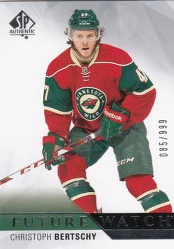 #218 Christoph Bertschy - Minnesota Wild - 2015-16 SP Authentic Hockey