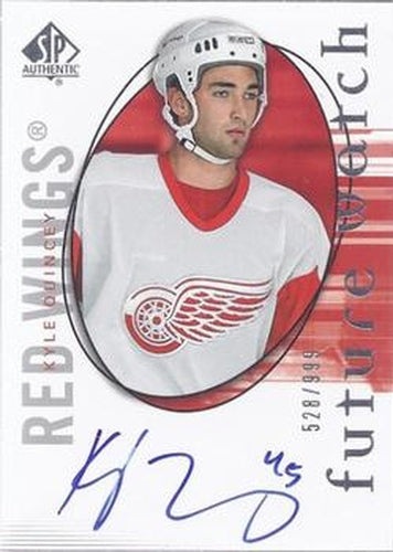 #218 Kyle Quincey - Detroit Red Wings - 2005-06 SP Authentic Hockey