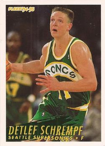 #218 Detlef Schrempf - Seattle SuperSonics - 1994-95 Fleer Basketball