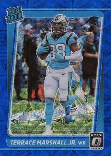 #218 Terrace Marshall Jr. - Carolina Panthers - 2021 Donruss Optic - Blue Scope Football
