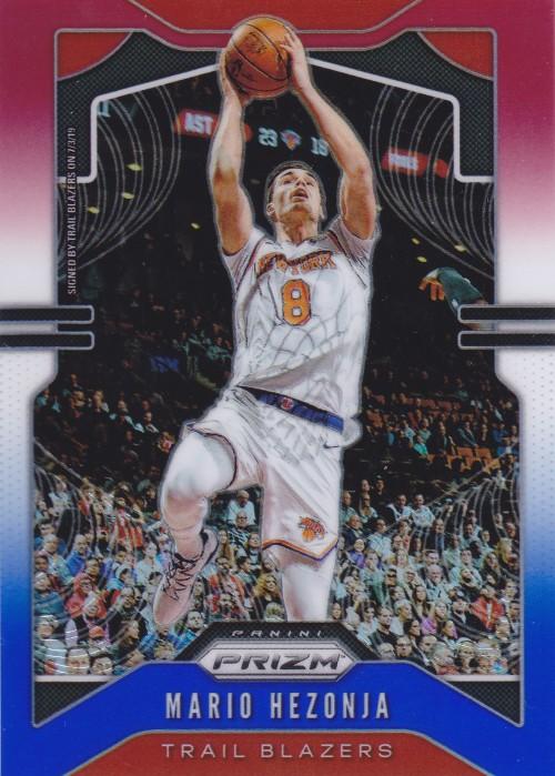 #219 Mario Hezonja - Portland Trail Blazers - 2019-20 Panini Prizm - Prizms Red White and Blue Basketball