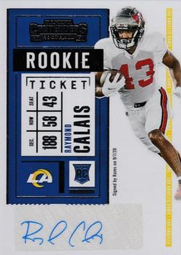 #219 Raymond Calais - Los Angeles Rams - 2020 Panini Contenders Football