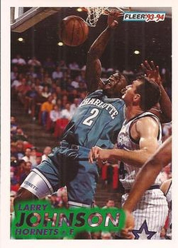 #21 Larry Johnson - Charlotte Hornets - 1993-94 Fleer Basketball