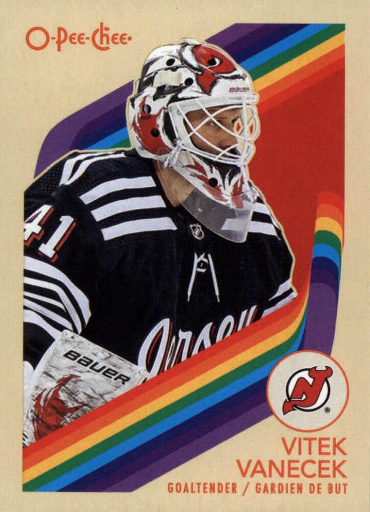 #21 Vitek Vanecek - New Jersey Devils - 2023-24 O-Pee-Chee - Retro Hockey