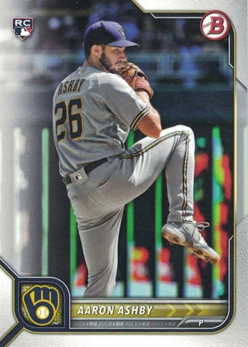 #21 Aaron Ashby - Milwaukee Brewers - 2022 Bowman Baseball