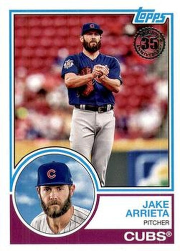 #83-21 Jake Arrieta - Chicago Cubs - 2018 Topps - 1983 Topps Baseball 35th Anniversary Baseball