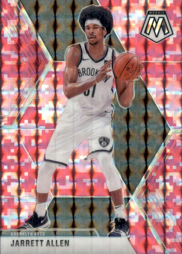 #21 Jarrett Allen - Brooklyn Nets - 2019-20 Panini Mosaic - Camo Pink Basketball