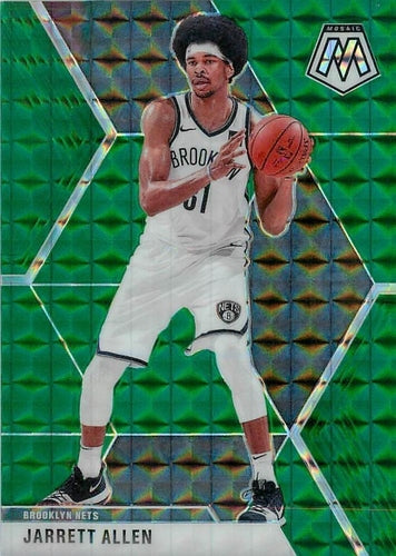 #21 Jarrett Allen - Brooklyn Nets - 2019-20 Panini Mosaic - Green Prizm Basketball