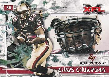 #21 Chrys Chukwuma - Las Vegas Outlaws - 2001 Topps XFL Football