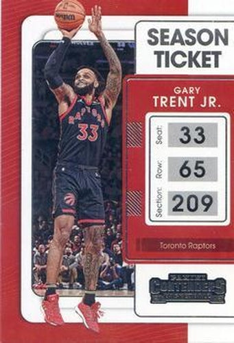 #21 Gary Trent Jr. - Toronto Raptors - 2021-22 Panini Contenders Basketball