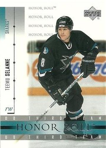 #21 Teemu Selanne - San Jose Sharks - 2001-02 Upper Deck Honor Roll Hockey