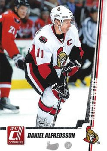 #21 Daniel Alfredsson - Ottawa Senators - 2010-11 Donruss Hockey