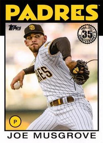 #86B-21 Joe Musgrove - San Diego Padres - 2021 Topps Update - 1986 Topps Baseball 35th Anniversary Baseball