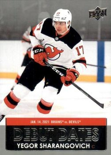 #DD-21 Yegor Sharangovich - New Jersey Devils - 2021-22 Upper Deck - Debut Dates Hockey