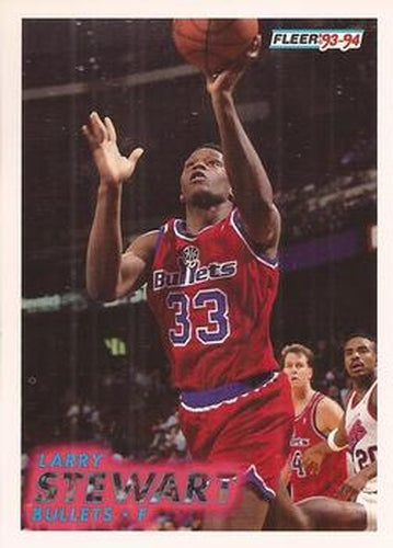 #220 Larry Stewart - Washington Bullets - 1993-94 Fleer Basketball