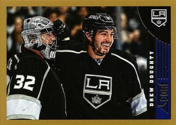 #220 Drew Doughty - Los Angeles Kings - 2013-14 Score - Gold Hockey