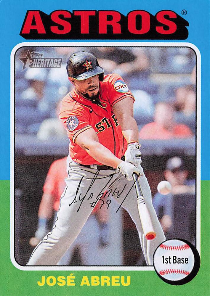 #220 José Abreu - Houston Astros - 2024 Topps Heritage Baseball
