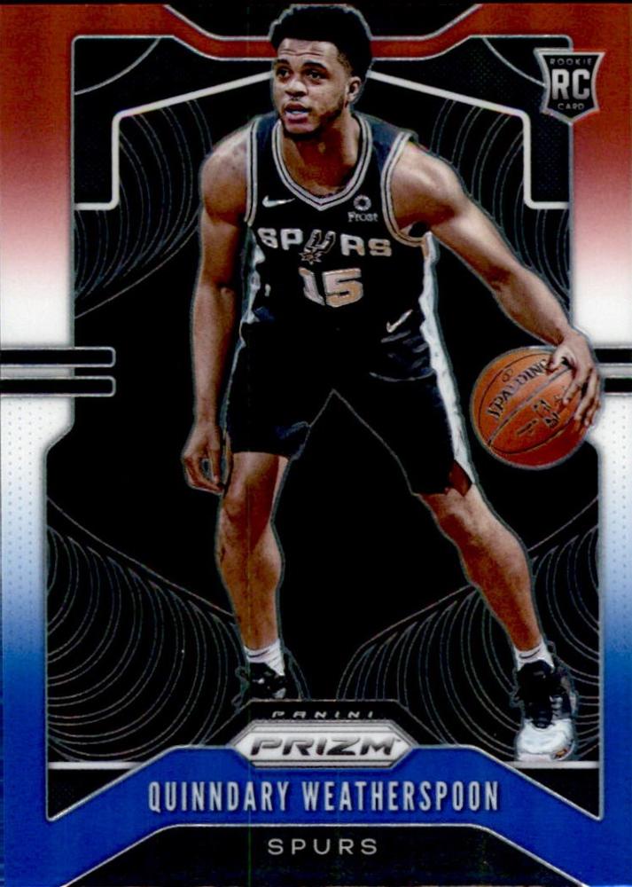 #285 Quinndary Weatherspoon - San Antonio Spurs - 2019-20 Panini Prizm - Prizms Red White and Blue Basketball