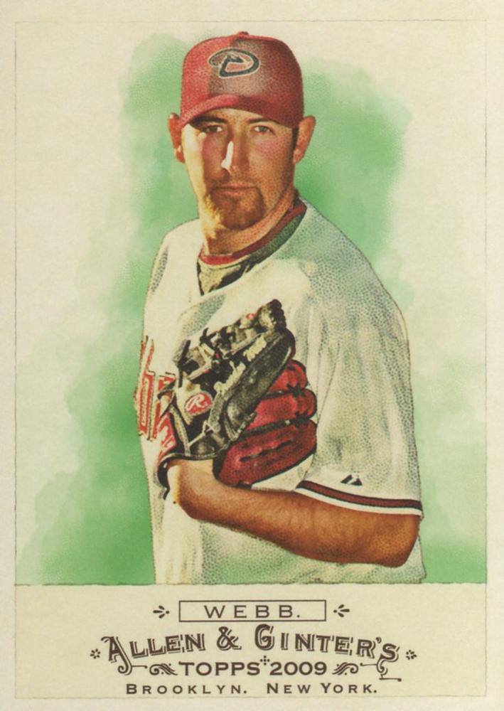 #221 Brandon Webb - Arizona Diamondbacks - 2009 Topps Allen & Ginter Baseball