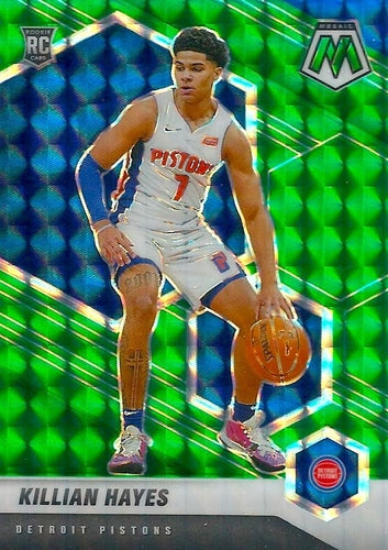 #222 Killian Hayes - Detroit Pistons - 2020-21 Panini Mosaic - Mosaic Green Basketball