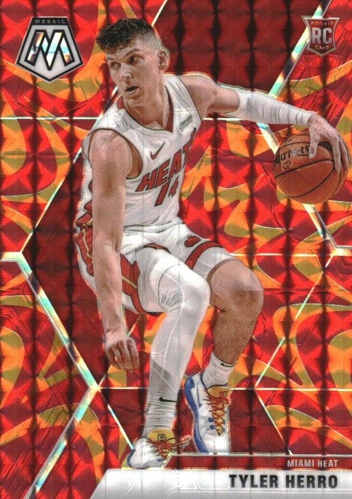 #223 Tyler Herro - Miami Heat - 2019-20 Panini Mosaic - Reactive Orange Basketball