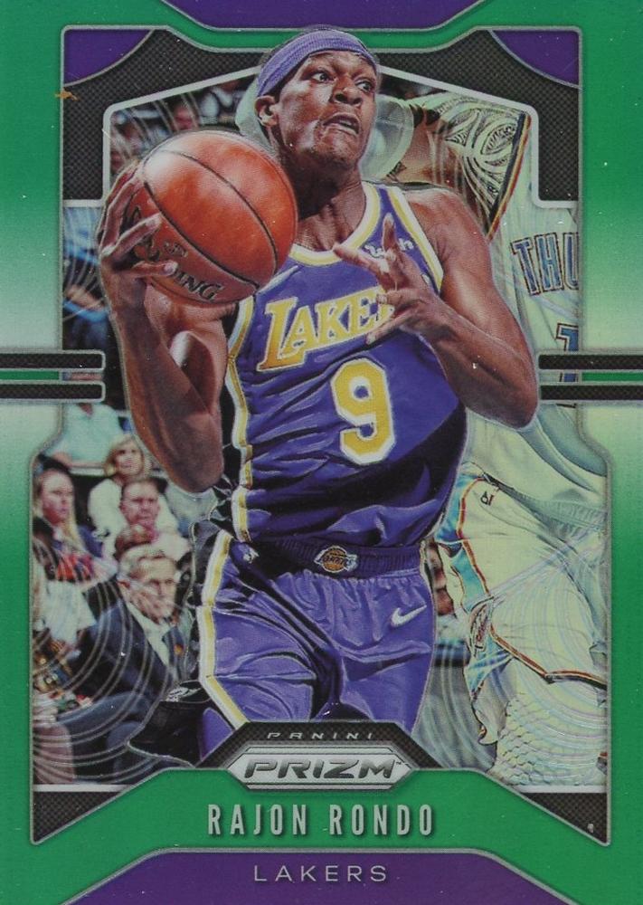 #223 Rajon Rondo - Los Angeles Lakers - 2019-20 Panini Prizm - Prizms Green Basketball