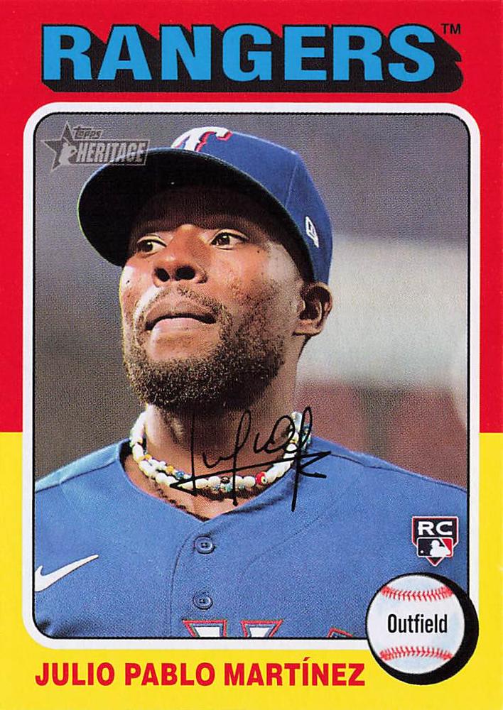 #223 Julio Pablo Martinez - Texas Rangers - 2024 Topps Heritage Baseball