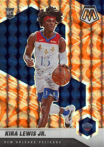 #224 Kira Lewis Jr. - New Orleans Pelicans - 2020-21 Panini Mosaic - Mosaic Reactive Orange Basketball