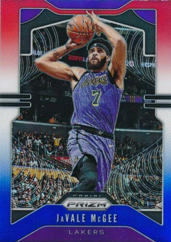 #225 JaVale McGee - Los Angeles Lakers - 2019-20 Panini Prizm - Prizms Red White and Blue Basketball