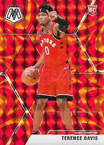 #226 Terence Davis - Toronto Raptors - 2019-20 Panini Mosaic - Reactive Orange Basketball