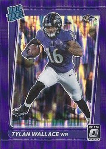 #226 Tylan Wallace - Baltimore Ravens - 2021 Donruss Optic - Purple Shock Football