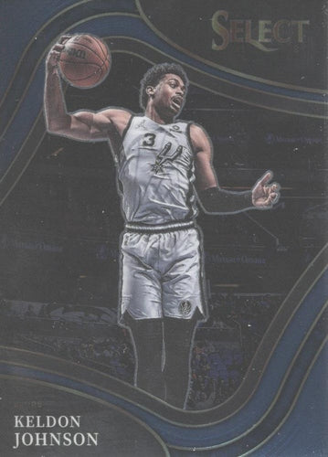 #227 Keldon Johnson - San Antonio Spurs - 2021-22 Panini Select - Blue Basketball