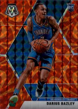 #227 Darius Bazley - Oklahoma City Thunder - 2019-20 Panini Mosaic - Reactive Orange Basketball