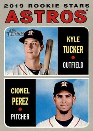#227 Astros 2019 Rookie Stars Kyle Tucker / Cionel Perez - Houston Astros - 2019 Topps Heritage Baseball