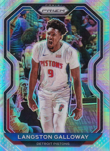#227 Langston Galloway - Detroit Pistons - 2020-21 Panini Prizm - Silver Prizms Basketball