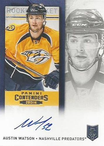 #227b Austin Watson - Nashville Predators - 2013-14 Panini Contenders Hockey