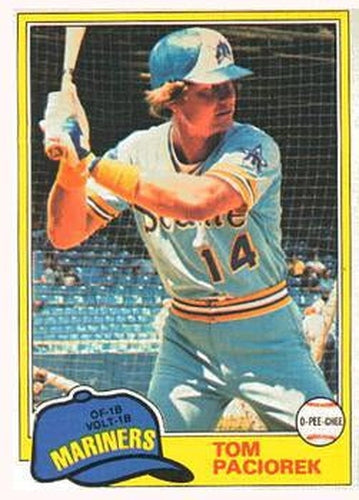 #228 Tom Paciorek - Seattle Mariners - 1981 O-Pee-Chee - Gray Back Baseball