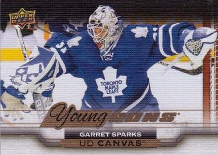 #C228 Garret Sparks - Toronto Maple Leafs - 2015-16 Upper Deck - UD Canvas Hockey