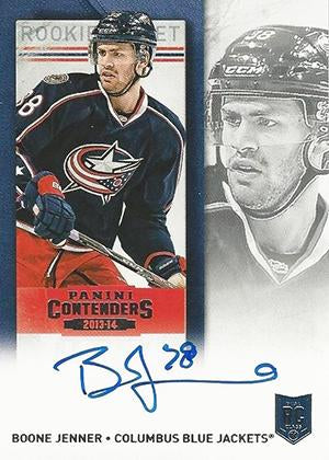 #228b Boone Jenner - Columbus Blue Jackets - 2013-14 Panini Contenders Hockey